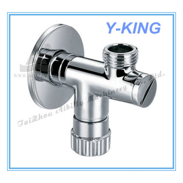 Válvula de ângulo de latão cromada para banheiro sanitário (YD-5034)